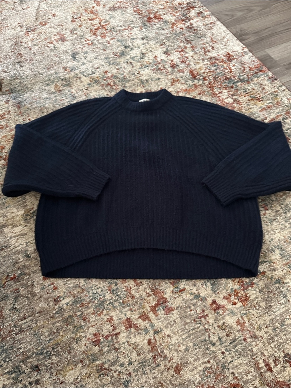 Madewell Navy Ribbed Crewneck Sweater